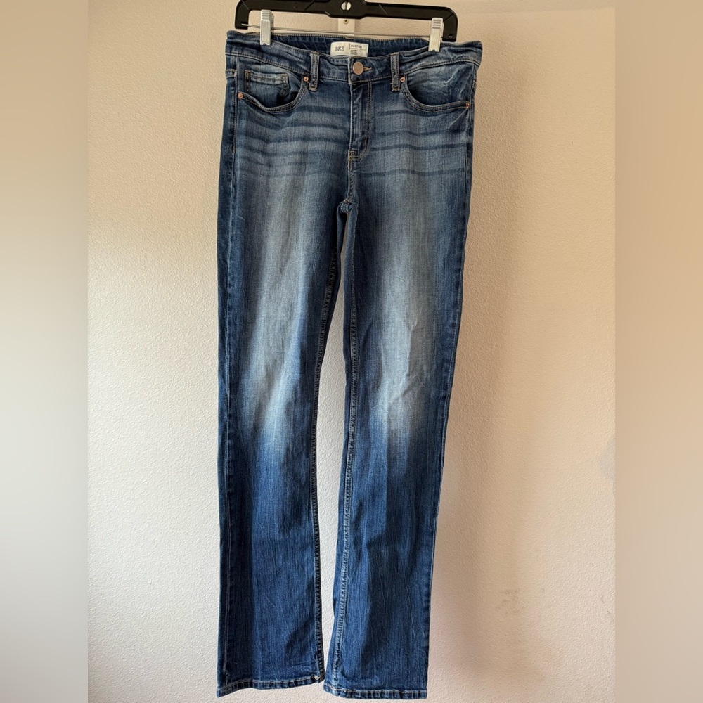 BKE womens Payton Straight Leg Blue Jeans